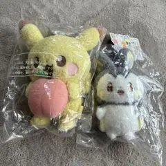 ポケピース☆ピカチュウ　エモンガ　ぬいぐるみセット☆新品、未開封