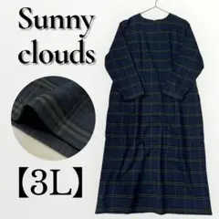 Sunny clouds 大きいサイズ3L チェックワンピース