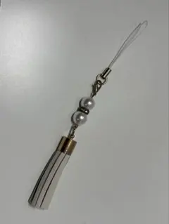 タッセル付きスマホストラップ