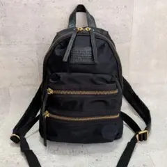 MARC BY MARC JACOBS リュック 黒 ナイロン ゴールド金具