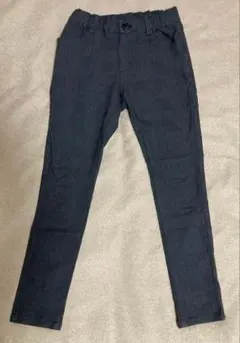 branshes スリムフィットパンツ 130 ダークグレー チェック