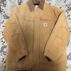 Carhartt コーデュロイ襟 ベージュジャケット 90's カーハート ダックジャケット 襟コーデュロイ 裏キルティング