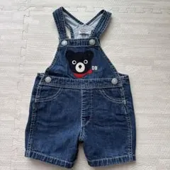 DOUBLE.B デニムオーバーオール Fサイズ