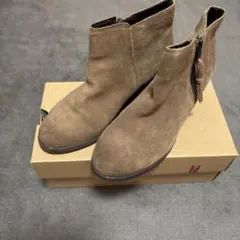 ALDO ブラウン スエード アンクルブーツ 中ヒール