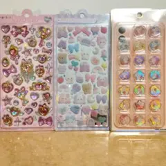 週末お値下　ボンボンドロップシール　ふわふわドロップシール　おはじきシール