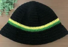 クラッシャーハット　バケハ　黒　ジャマイカラスタカラー　60センチ