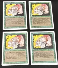 ラノワールのエルフ　4枚 ラノワールのエルフ 第4版 日本語版 4枚 mtg 旧枠 白枠 エルフ - メルカリ