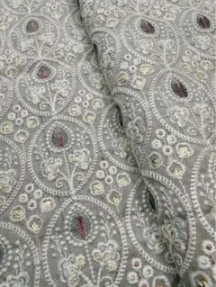 めがねぶた様取引き中　インド生地　インド刺繍生地　はぎれ　カットクロス