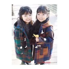 ダッフルコート チェック ダッフル アウター コート 110 80 90 100