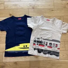 お値下げ中⭐︎OJICO 新幹線・電車 Tシャツ2枚セット 8A 親子コーデ