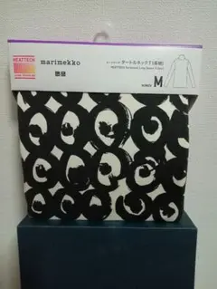 新品UNIQLOユニクロマリメッコヒートテックタートルネックＴМサイズ白黒長袖