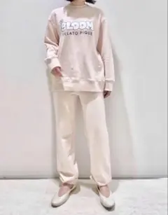 ジェラートピケ 8LOOMロゴプルオーバー ピンク Ｓサイズ