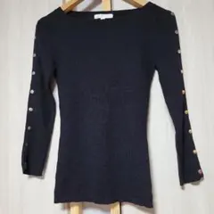 KLEIN D’OEIL　クランデュイュ　リブニット　スナップボタン　カットソー