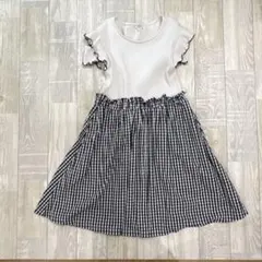 a.v.v 半袖ワンピース 140サイズ ギンガムチェック