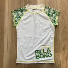 Billabong ラッシュガード Sサイズ ホワイト/グリーン/イエロー