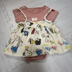PEANUTS ロンパース カバーオール セット スヌーピー