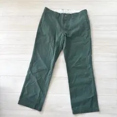 UNIQLO ユニクロ　チノパン　W85 グリーン　ストレートパンツ　緑