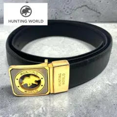 HUNTING WORLD ベルト ゴールドバックル ブラック ヴィンテージのサムネイル