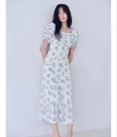 andmary Flora ribbon long dress ivory - メルカリ