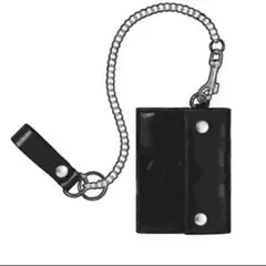 Supreme Leather Chain Wallet Black