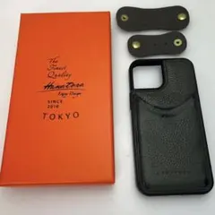 Hanatora ブラック iPhoneケース 13 mini レザー　背面