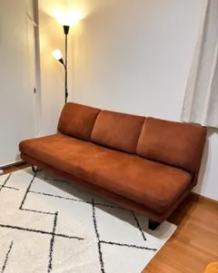 unico　3人掛けソファ　GRIFU　アームクッション付　テラコッタ　オレンジ