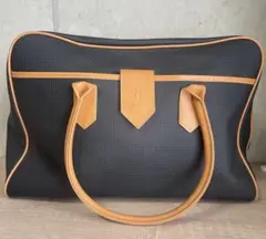 D385/タグ付きYVES SAINT LAURENT バッグ 2way 紺 茶 - メルカリ