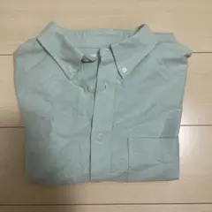 GU メンズ　オックスフォードシャツ　長袖　L グリーン