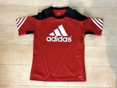 adidas 150cm プラクティスシャツ 半袖 レッド ブラックのサムネイル