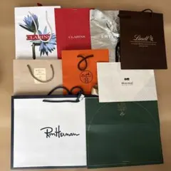 ショップ袋セット（HERMES，Clarins, Lindt, etc）