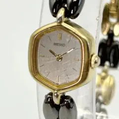 SEIKO 六角 クォーツ コンビカラー ゴールド クォーツ 時計 新品電池