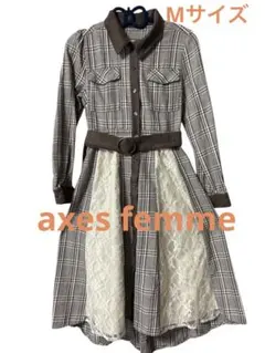 チェックワンピース 長袖