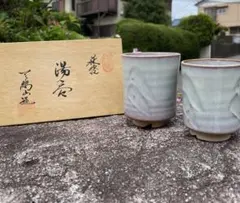 天鵬山 廣瀬淡雅作　本窯　萩焼　茶の間様　湯呑み　セット 天鵬山 廣瀬淡雅作 本窯 萩焼 茶の間様 湯呑み セット