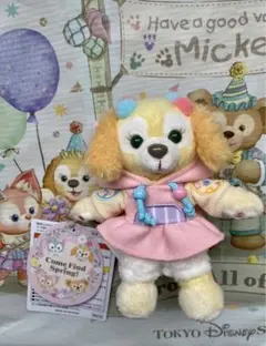 ダッフィー＆フレンズ カムファインドスプリング クッキーアン　ぬいぐるみバッジ