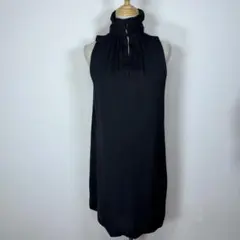 ★美品★ ZARA BASIC ノースリーブチュニック ブラック ハイネック S