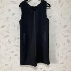 未使用品⭐︎レディース黒チュニック　ジャンパースカート　ポケット付き