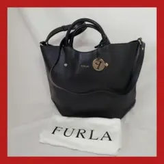 FURLA 黒 トートバッグ　ルーマニア製