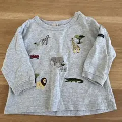 動物柄Tシャツ 90cm プチマイン