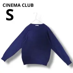 CINEMA CLUB ネイビー Vネック　セーター Sサイズ　シネマクラブ　紺