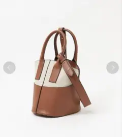 【美品】【LOWELL things】2WAYキャンバスバケツショルダーBAG