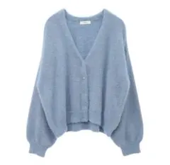 アースミュージックアンドエコロジー ミニラメシャギーカーディガン