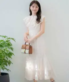 Noela シアーチェックフリルワンピ（ピンク）のサムネイル