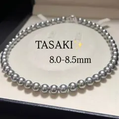ロング/タサキ グレーパール あこや真珠 ネックレス テリ強 6.0-6.5