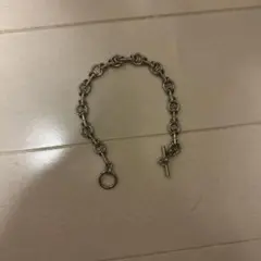 シルバー チェーンブレスレット トグルクラスプ