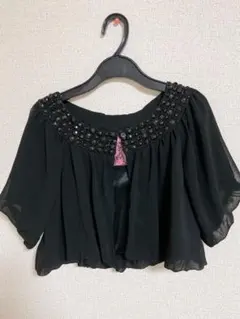 ブラックビジュー装飾 パーティ　ボレロ