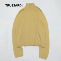トラサルディ タートルネックニット カシミヤ100% 42 日本製 マスタード