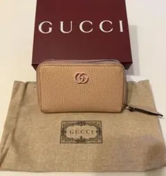 GUCCI GG マーモント カードケース ミニウォレット ピンクベージュ
