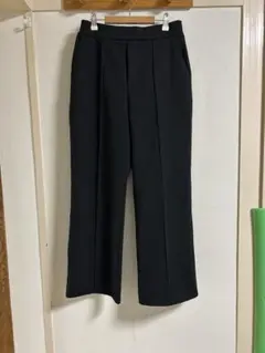 Honeysセンタープレスストレートパンツ黒