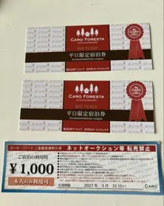 カーロフォレスタ平日宿泊券パープル3枚 2026年最新】カーロフォレスタの人気アイテム - メルカリ