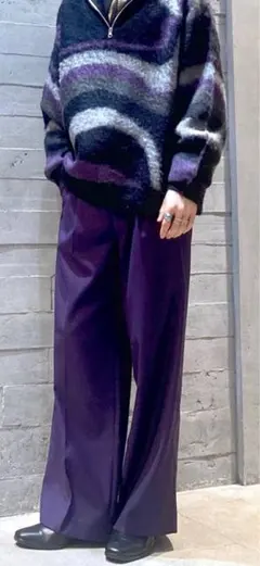 HARE ワイドストレートトラウザー パープル98